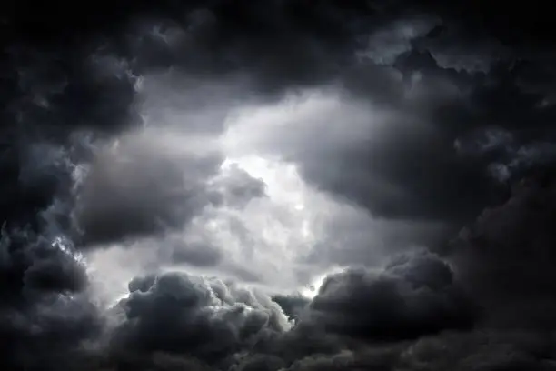 Dark and Dramatic Storm Clouds Area Background