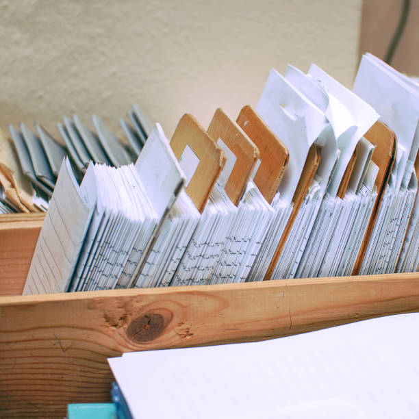 istock Archival card index in the library 1331401813