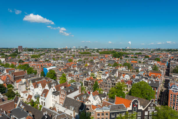 istock Amsterdam city view from Westerkerk, Holland, Netherlands. 1331403367