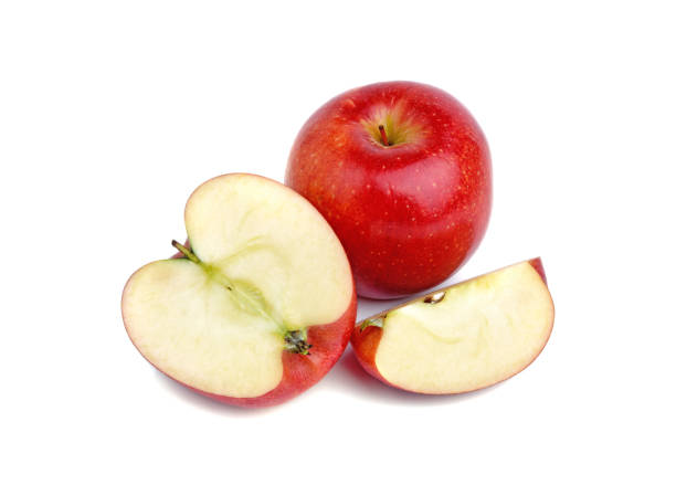 istock Red apple isolated on the white background 1331412881