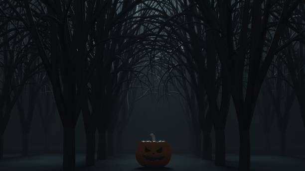 Spooky Halloween background with empty wooden planks, dark horror background. Halloween theme with copy space for text. Easy to crop for all your social media and design need.