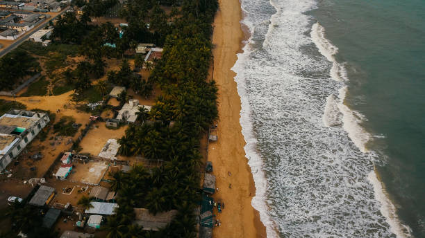 Ivoirian beach Jacqueville is the capital of the Department of Jacqueville in Côte d'Ivoire, in the Lagoon region. This city owes its name to the fact that it is the first place where the flag of the United Kingdom, the Union Jack, was planted when the British conquered the country. It is also full of beautiful beaches that make it one of the most popular places in the country. ivory coast landscape stock pictures, royalty-free photos & images