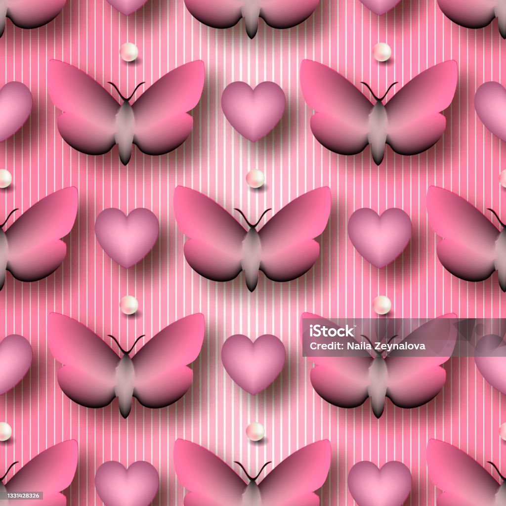 Ilustración de Mariposas Y Corazones De Amor 3d Patrón Sin Costuras Fondo Atigrado Vectorial Repite Romántico Fondo Rosa Mariposa De Superficie Adornos Texturizados De Lujo Perlas 3d Para Tarjetas Fondos De Pantalla Ilustración de Mariposas Y Corazones De Amor 3d Patrón Sin Costuras Fondo Atigrado Vectorial Repite Romántico Fondo Rosa Mariposa De Superficie Adornos Texturizados De Lujo Perlas 3d Para Tarjetas Fondos De Pantalla