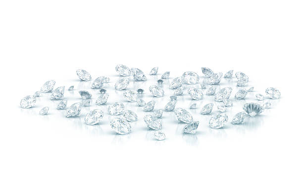istock A bunch of diamonds isolated on a white background 133142978