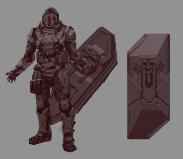 istock concept design of imaginative futuristic science fiction robotic character cyber military bio assult assasin weapon 1331433399