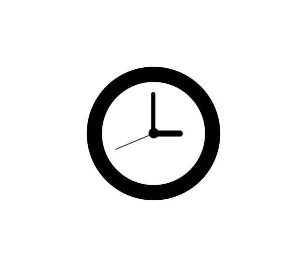 Simple clock face, clockface or watch face icon Simple clock face, clockface or watch face icon speed o stock illustrations