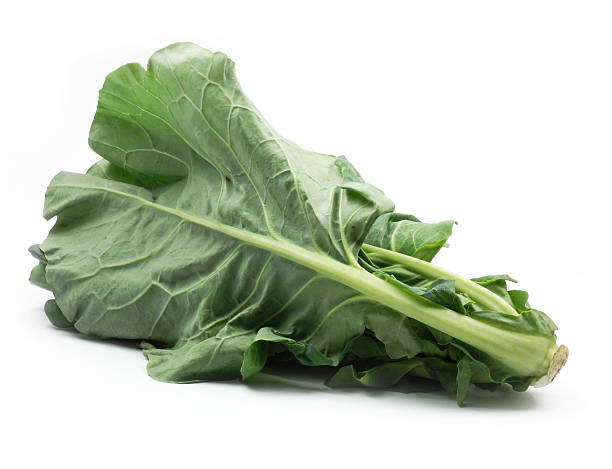 leafy greens isolated on white background stock photo