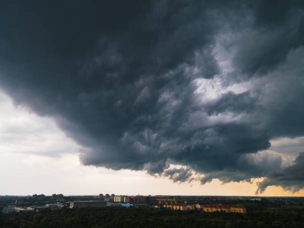 istock overcast stormy clouds over the city 1331439404