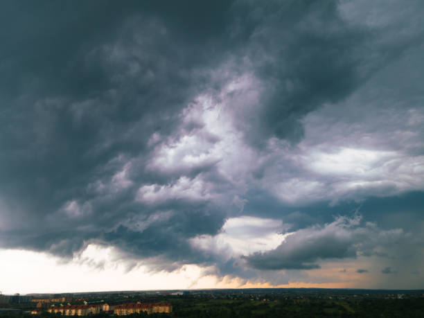 istock overcast stormy clouds over the city 1331439412