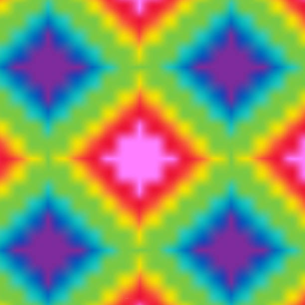 abstrakcyjny wielokolorowy wzór barwnika krawatowego. tęczowe kolory lgbt. do zastosowań tekstylnych, produktowych. ilustracja wektorowa, płaska - kaleidoscope fractal psychedelic abstract stock illustrations