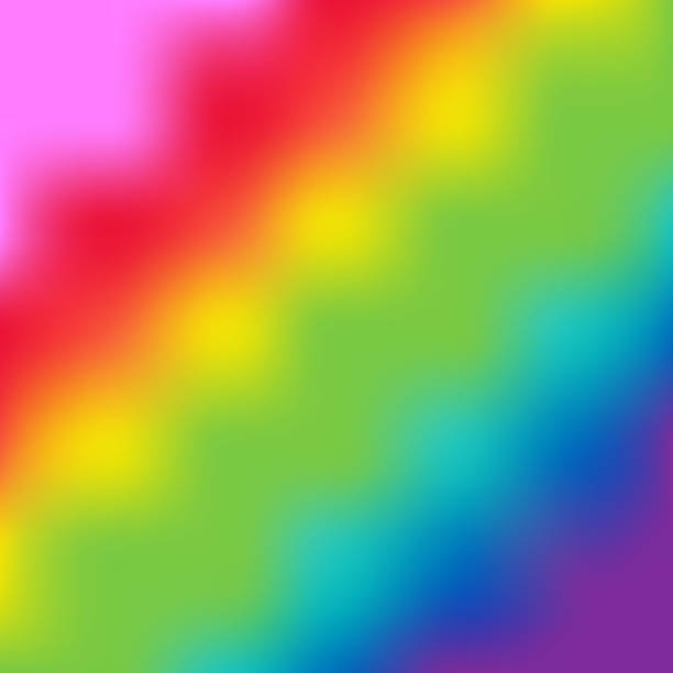 абстрактный многоцветный галстук краситель фон. цвета радуги лгбт. квадратный формат. векторная иллюстрация, плоский дизайн - kaleidoscope fractal psychedelic abstract stock illustrations
