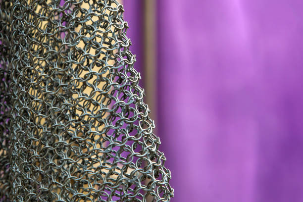 istock iron chain mail on light background with copy space background military 1331443954