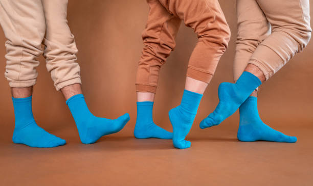 istock Close up image of legs in socks 1331444015