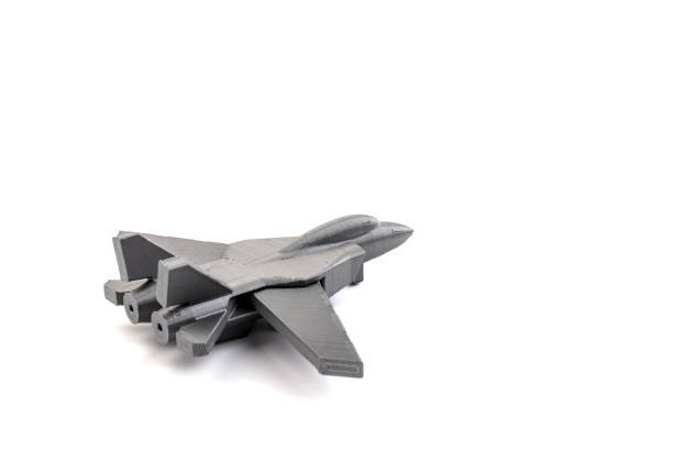 istock Model plane, airliner, airplane created on a 3d printer, on white background. transportation concept 1331445317