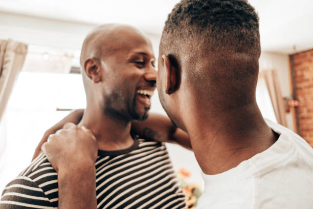 istock Gay couple dancing together 1331449361