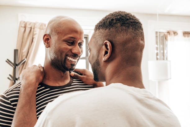 istock Gay couple dancing together 1331449995