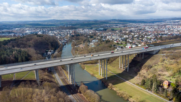 istock Highway bridge - aerial view 1331450429