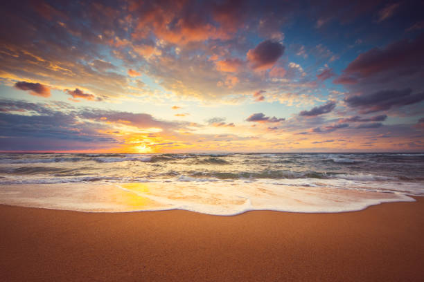 istock Dramatic cloudscape over the sea, sunrise shot 1331454146