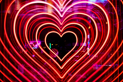 Heart Shaped Sign Neon Lights