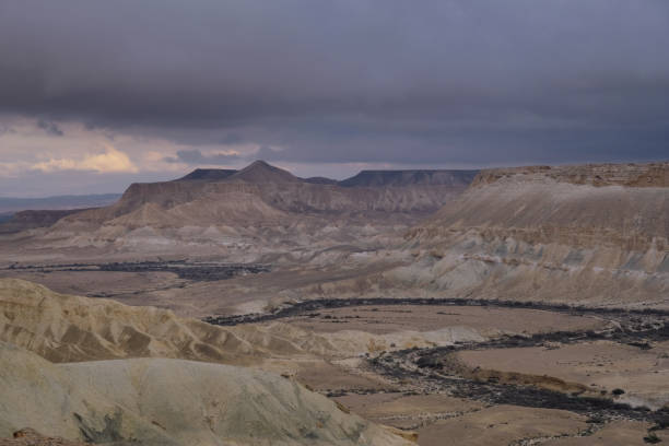 istock Storm clouds in Negev desert mountains winter 1331456610