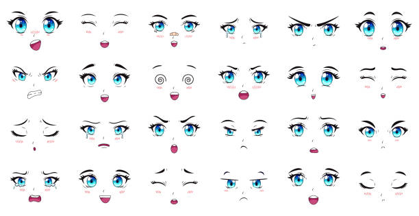 Ojos Anime - Banco de fotos e imágenes de stock - iStock Ojos Anime - Banco de fotos e imágenes de stock - iStock