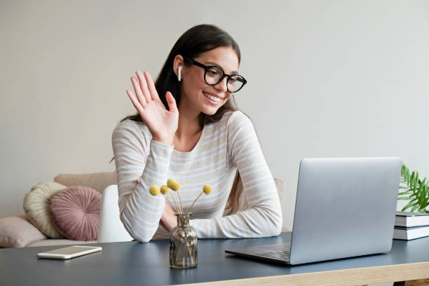 istock Brunette woman working from home. 1331467946