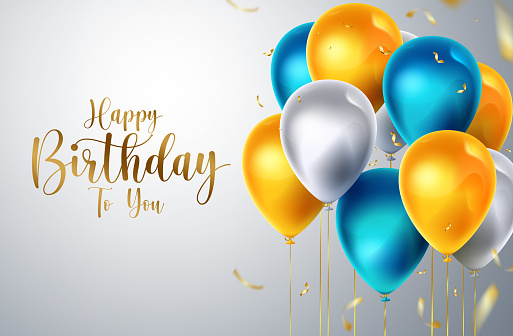 Happy Birthday Vector Balloons Design Happy Birthday To You Text With Happy Birthday Vector Balloons Design Happy Birthday To You Text With