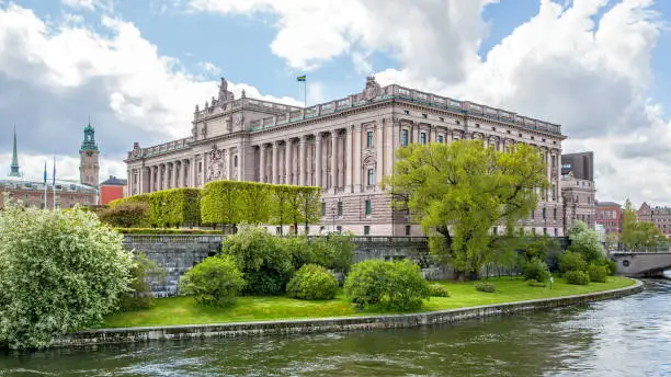 Parliament of Sweden (Sveriges riksdag) in Stockholm
