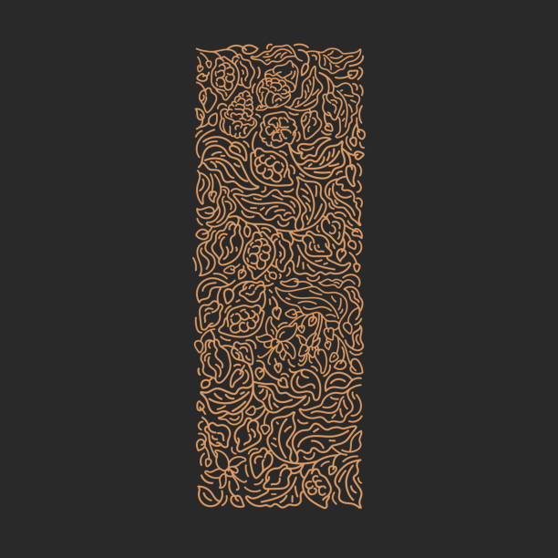 pola abstrak kakao. latar belakang garis seni vektor - carpet decor ilustrasi stok