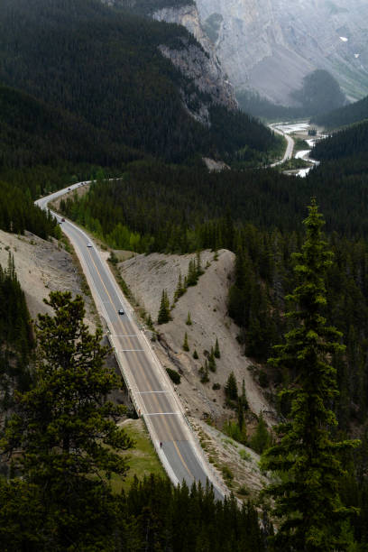 istock Windy Section of Icefields Parkway in Alberta, Canada 1331503362