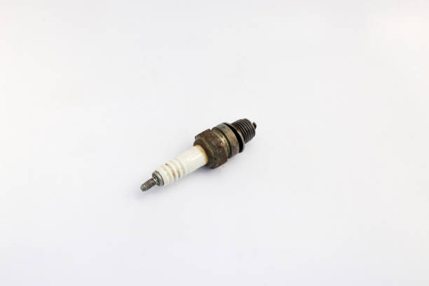 istock Old used spark plug isolated on white background. 1331504397
