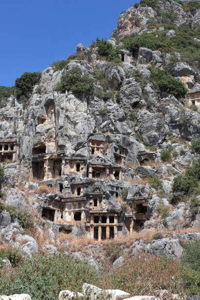 istock Ancient tombs by Lycians in Fethiye, Turkey 1331505757