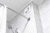 Bathroom ventilation fan in modern interior design apartment photo