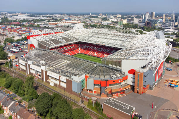 Old Trafford Stadium, Manchester United Football Club stock photo