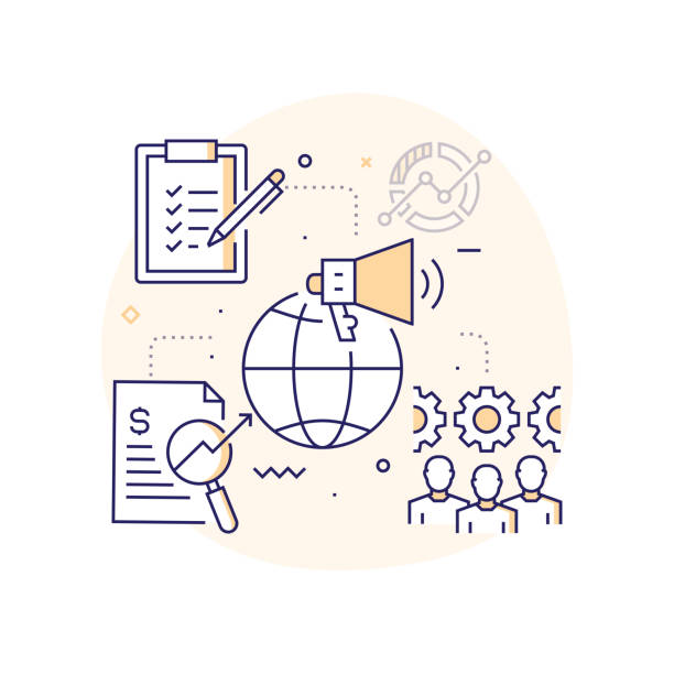 istock Modern Business Related Flat Line Icons. Vector Symbol Illustration. 1331515420