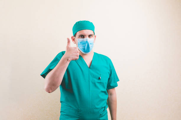 istock Young doctor portrait with thumb up 1331516990