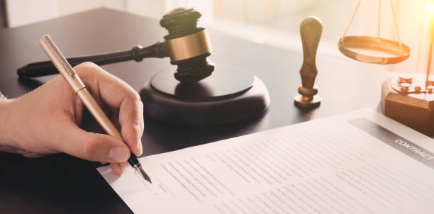 istock Lawyer, notary public working in the office. 1331523103