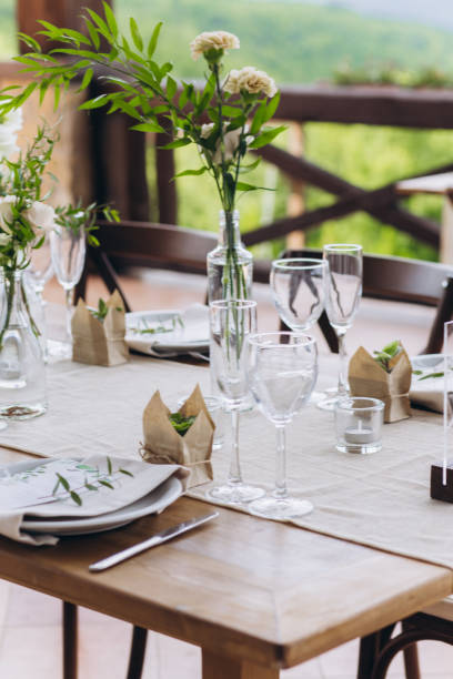 istock Boho wedding table for a newlywed banquet. 1331524034