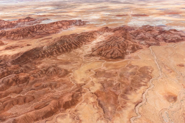 Aerial View of Red Rock Desert