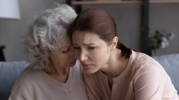 istock Stressed young adult daughter share problems with supportive mature mom 1331541102