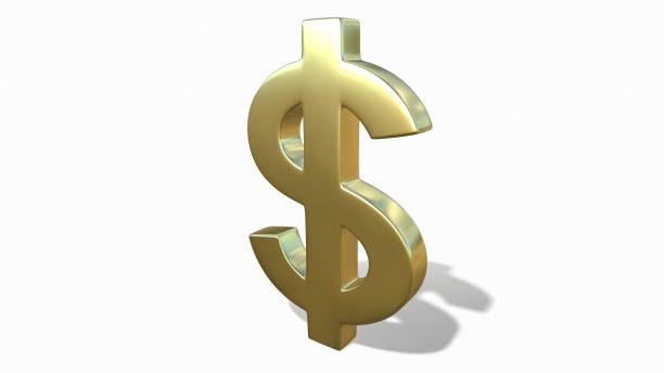 istock Gold coin with a dollar sign on a white background 3d-rendering 1331549148