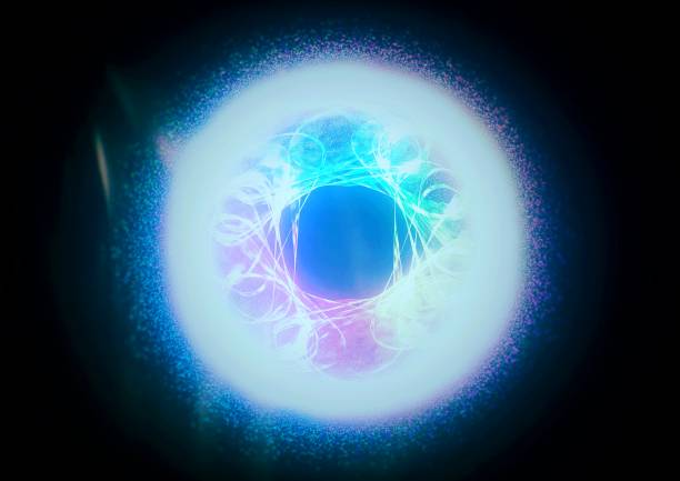 istock Illustration of a planet shining in outer space 1331557085