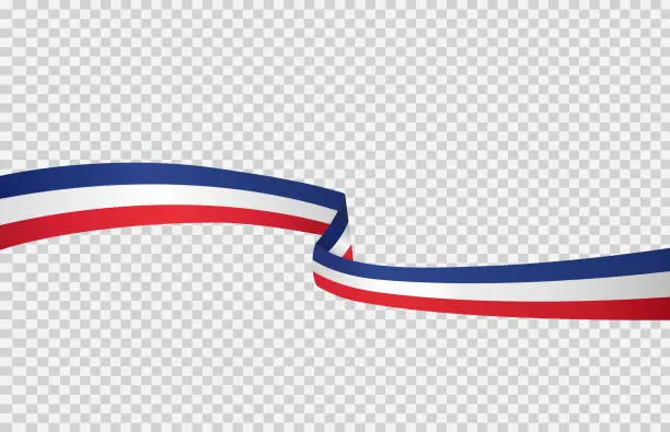 Vector illustration of Waving flag of France isolated  on jpg or transparent  background,Symbol of France,template for banner,card,advertising ,promote, TV commercial,web, vector illustration top olympic gold winner