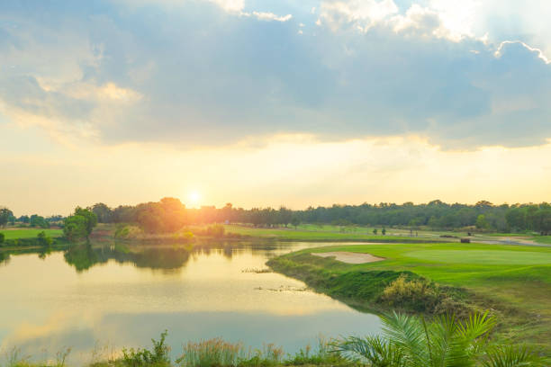 istock Beautiful golf course on a sunny day. 1331574286