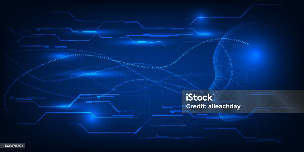 Visual Intelligence Tech Vector Vector Illustrations Of Visualization Blue Of Artificial Intelligence ...