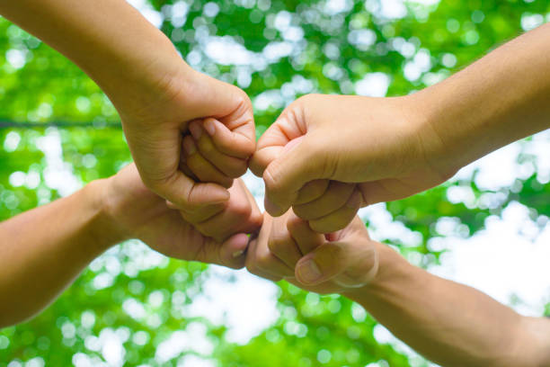 istock Panoramic teamwork  join hand together concept, Group of diversity people multiethnic unity togetherness in Volunteer community. Collaboration Business Team success concept. 1331578196