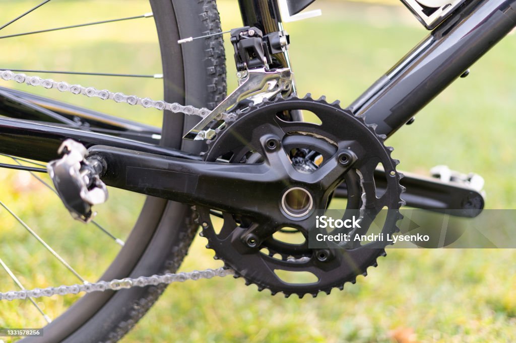 close-up contact pedals for a mountain bike. close-up contact pedals for a mountain bike. Copy space Alloy Stock Photo