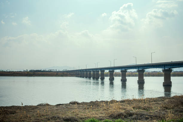 istock Bridge crossing the floodway river 1331583366