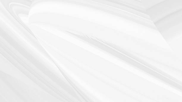 istock Clean woven beautiful soft fabric abstract smooth curve shape decorative fashion textile silver white background 1331584945