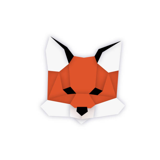istock Origami foxy face. Geometrical polygonal fox head. Original simple minimal icon for business, project, company.   Template of emblem, label, sign. Cool forest animal mascot for brand identity. 1331588193